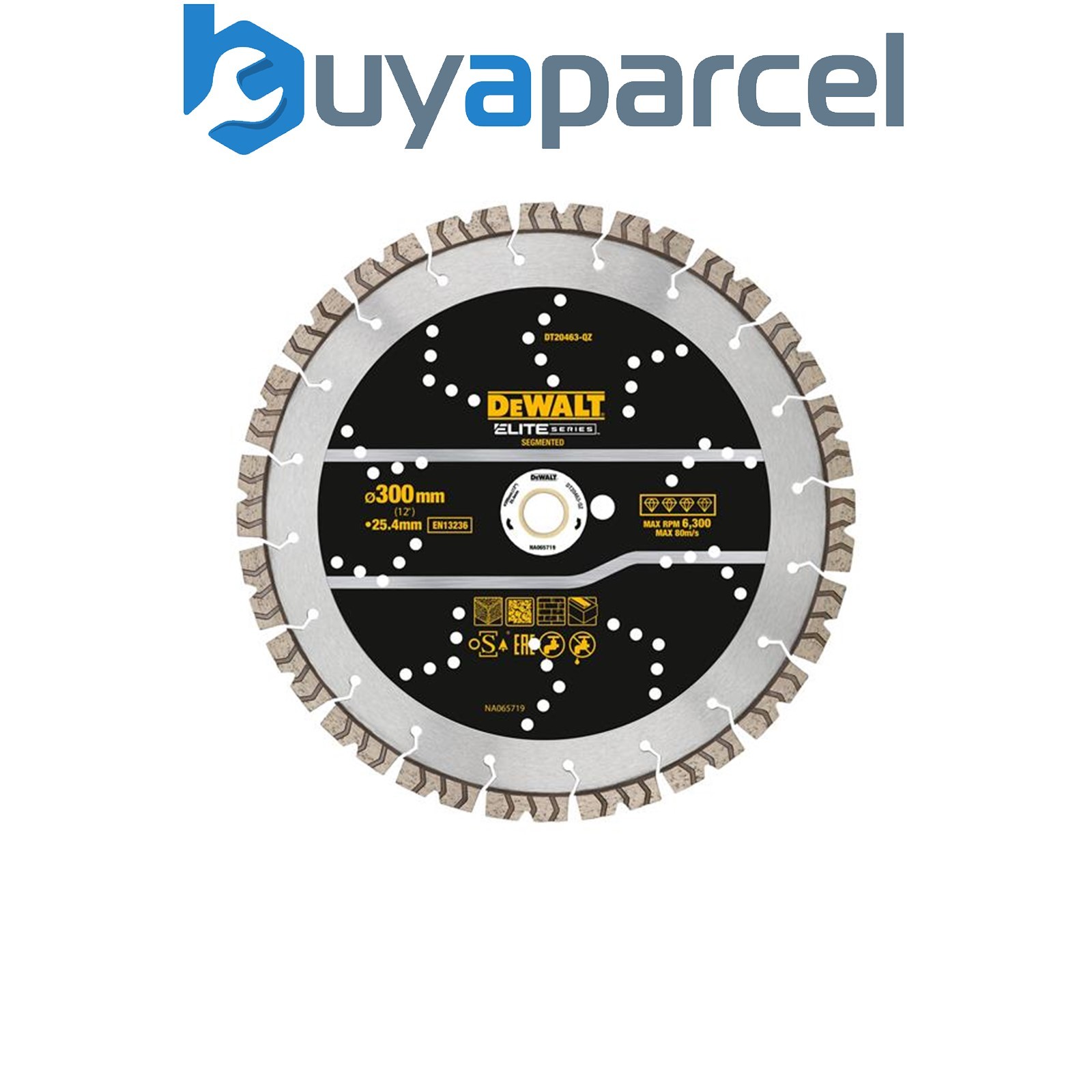 DEWALT DT20463-QZ Elite Series All Purpose Diamond Segmented Wheel 300 x 25.4mm