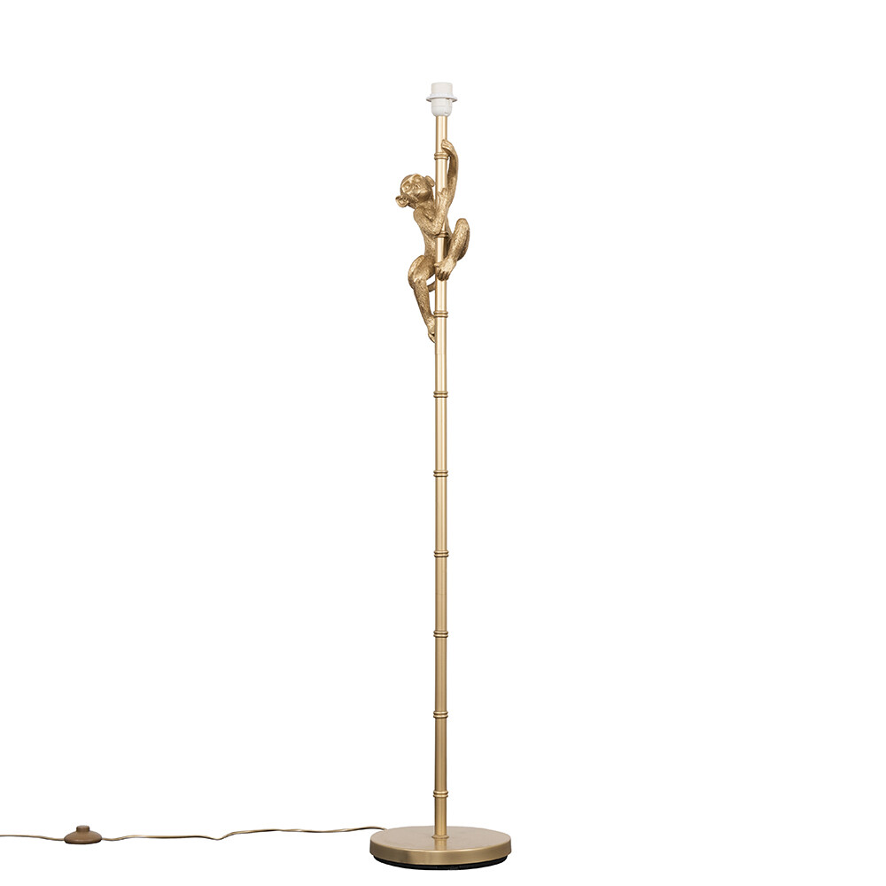 Floor Lamp Base Modern Metal Hanging Monkey Gold 142cm Animal Light Living Room