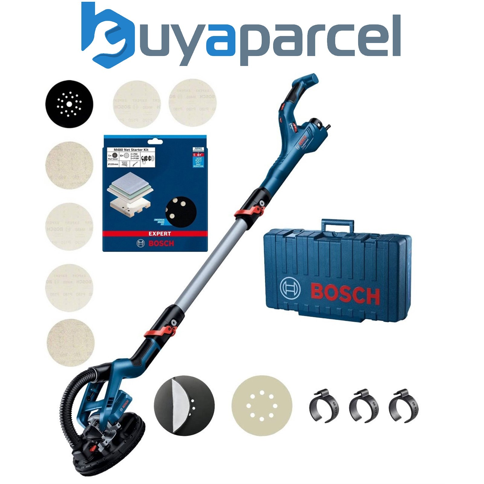 Bosch Professional GTR 55-225 Drywall Sander 550W 215mm 240v +EXPERT Accessories
