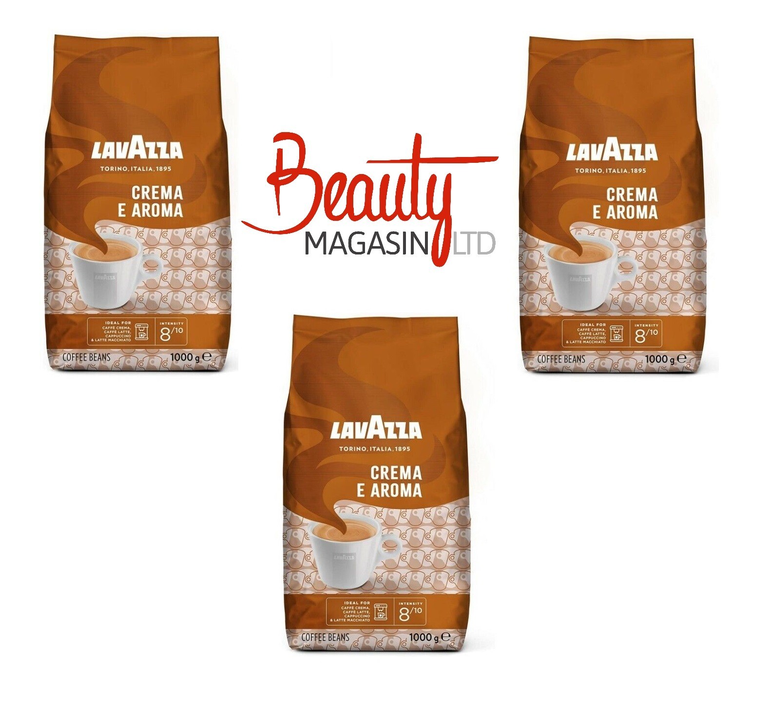 (Pack Of - 3) Lavazza Crema e Aroma Roasted Coffee Beans 1kg