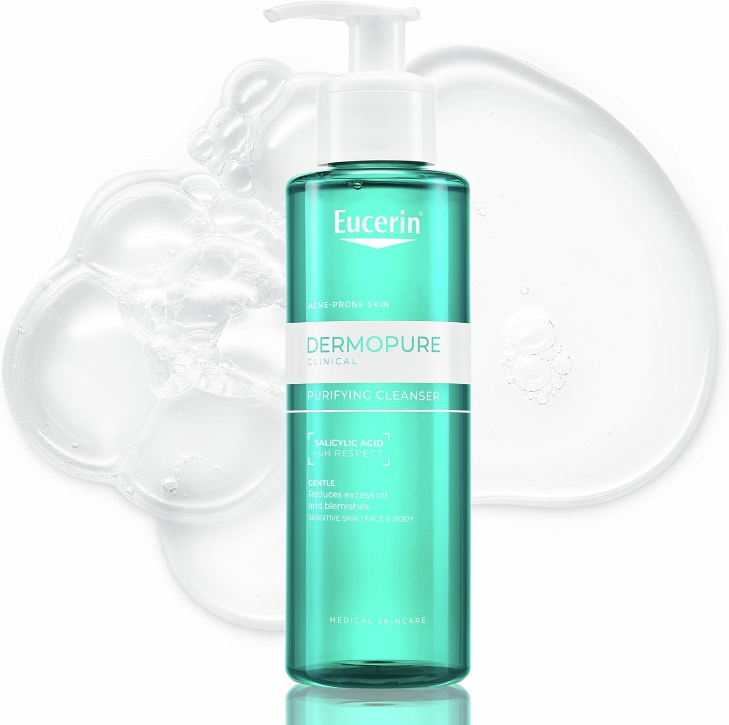 Eucerin Dermopure Clinical Purifying Cleanser 200ml, Facial Cleanser with Salic