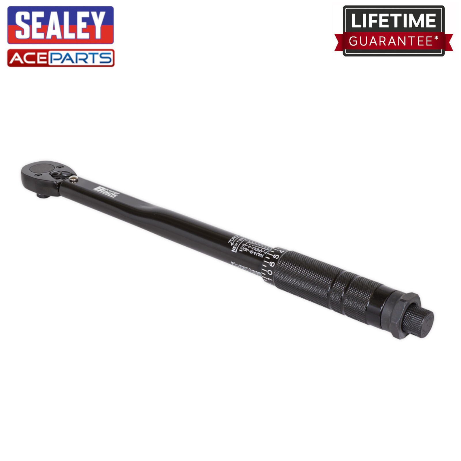 Sealey AK623B Micrometer Torque Wrench 3/8" Sq Drive Calibrated Black Series Car