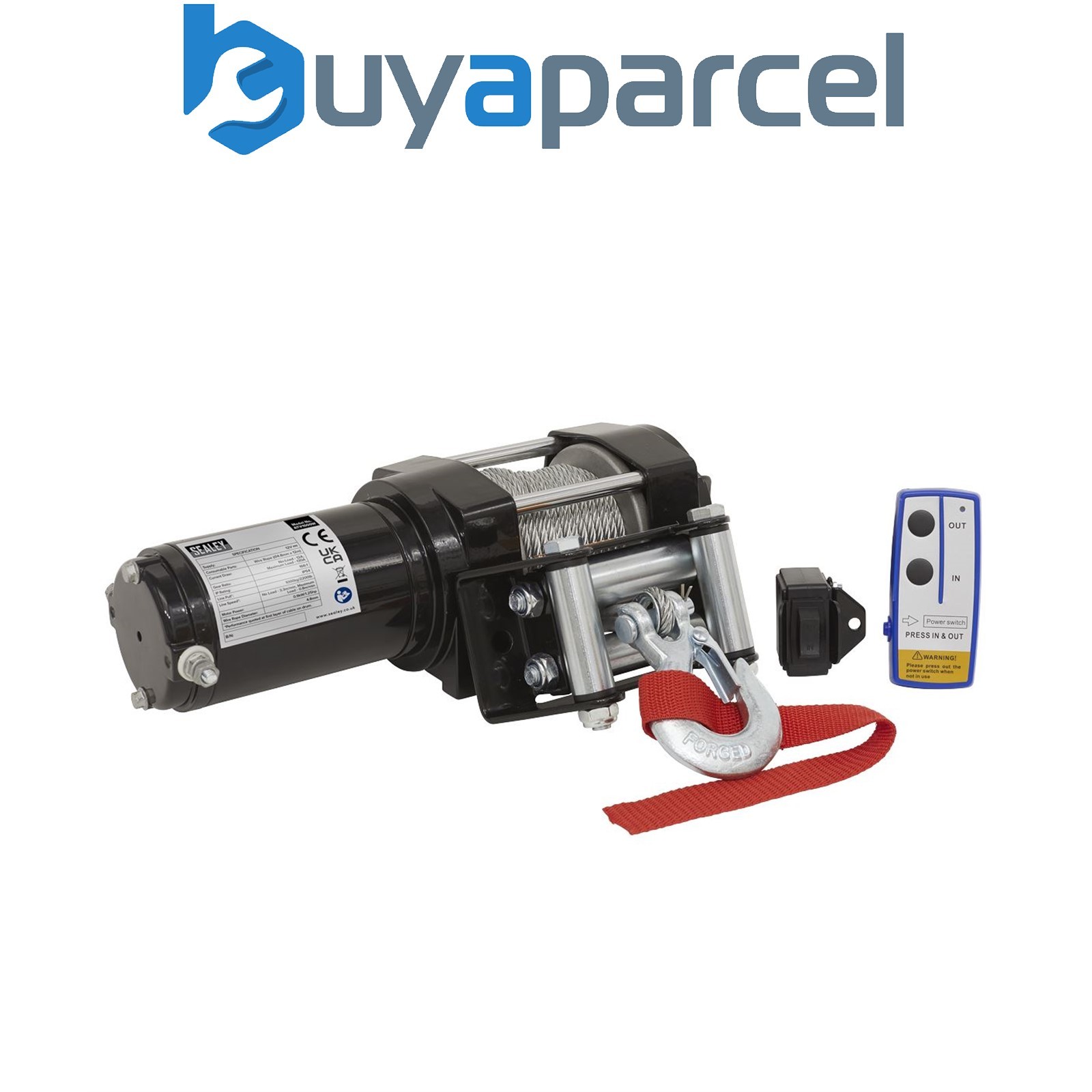 Sealey ATV1000W ATV Winch 1000kg Line Pull 12V