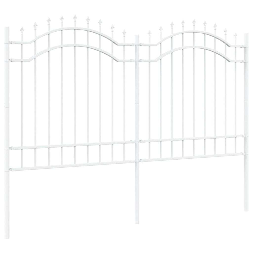vidaXL Garden Fence White 240 x 165 cm Powder-coated steel, Garden and Terrace,