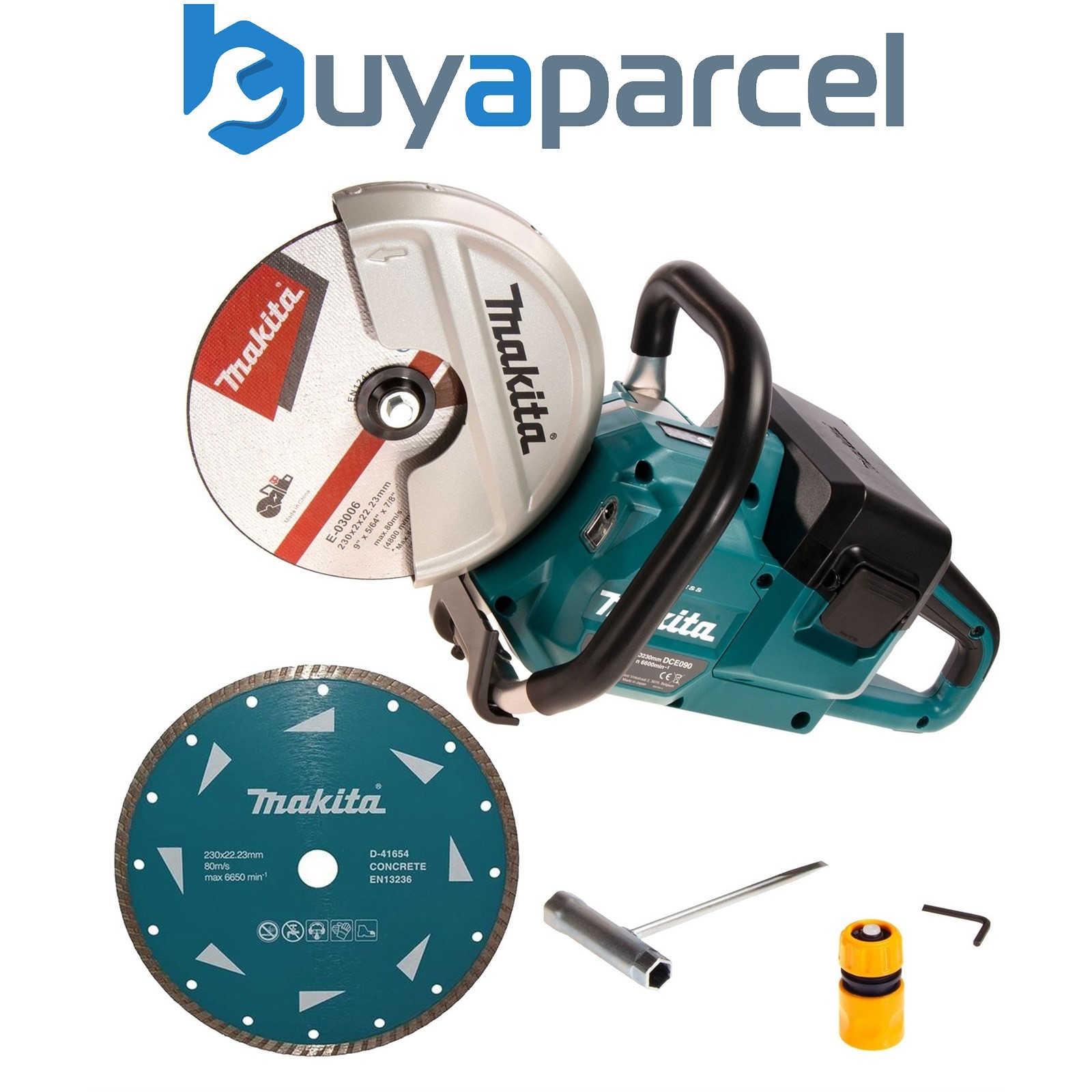 Makita DCE090ZX1 Twin 18v / 36v 9" Cordless Brushless Disc Cutter Bare + Blade