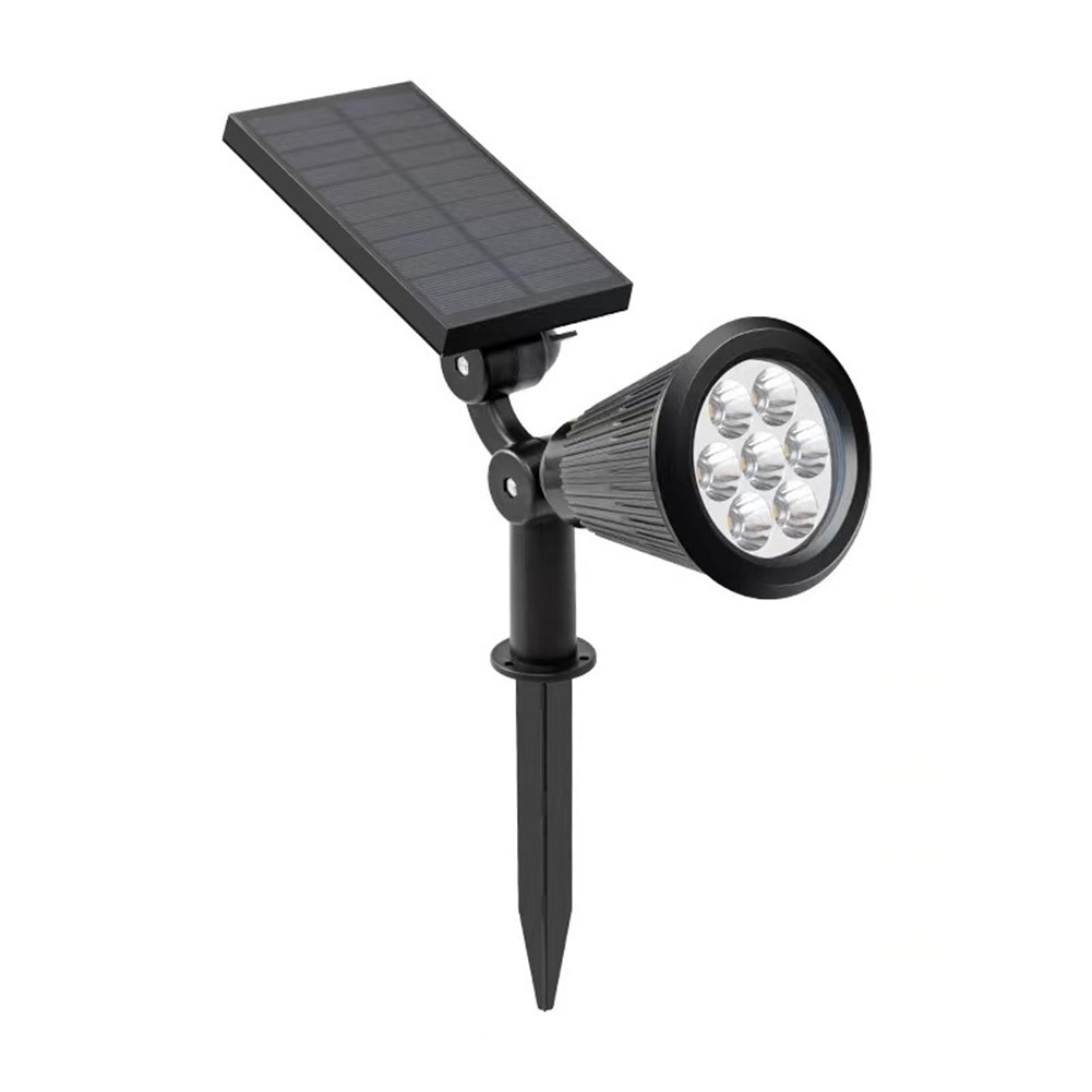 3X(7LED Solar Ground Plug Light Outdoor IP65 Spotlight Adjustable7720