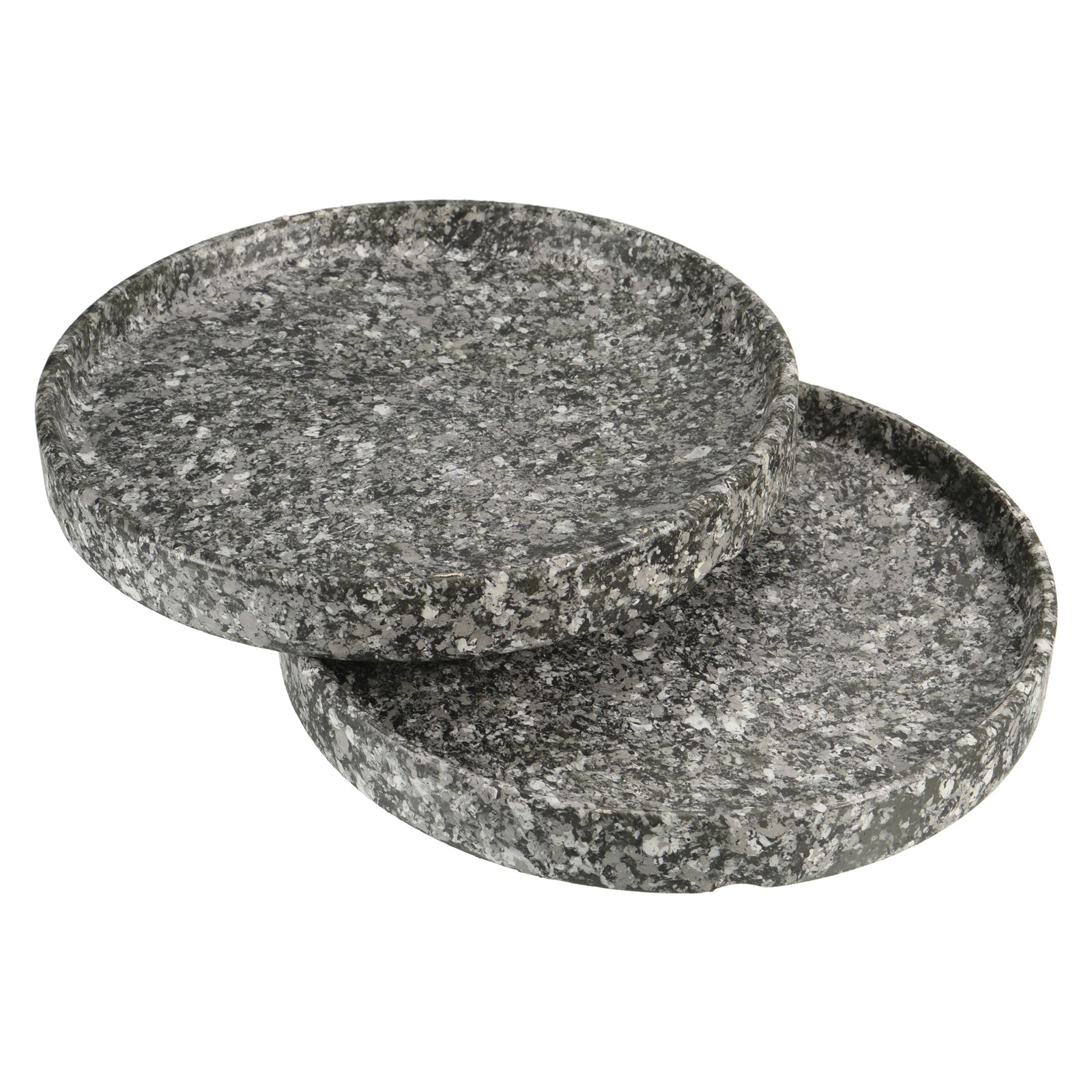 2pcs 6" Ceramic Round Plant Pot Saucers Flower Drip Tray Indoor Outdoor, Marble