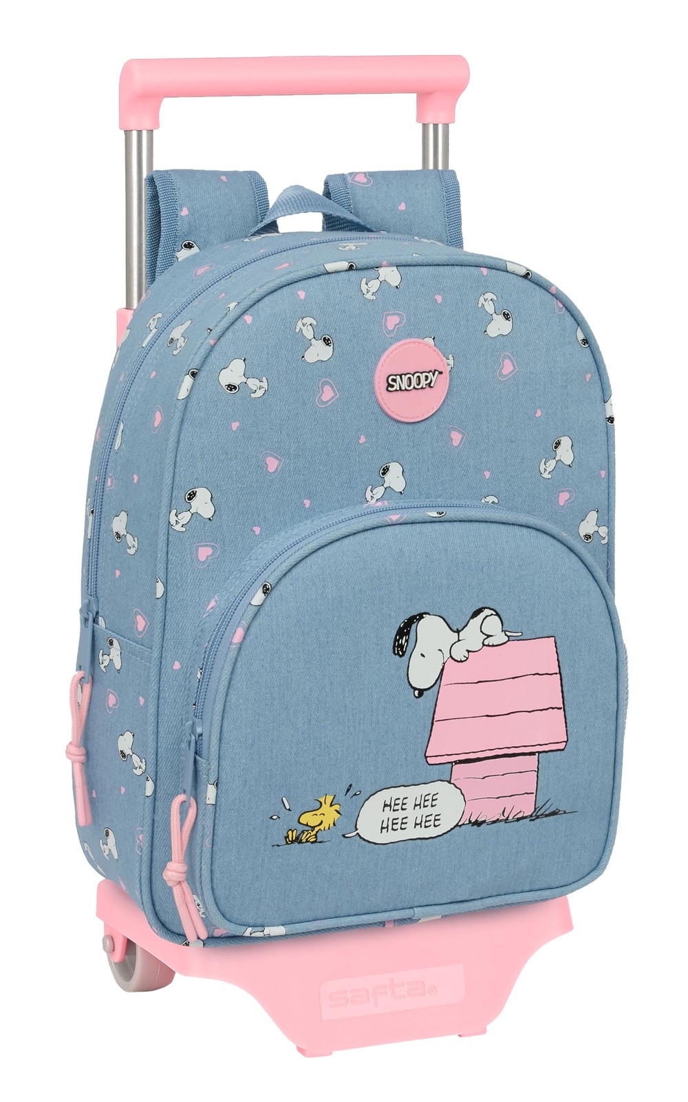 SNOOPY – Children's Backpack with Trolley Safta 705, Ideal for Children of Diffe