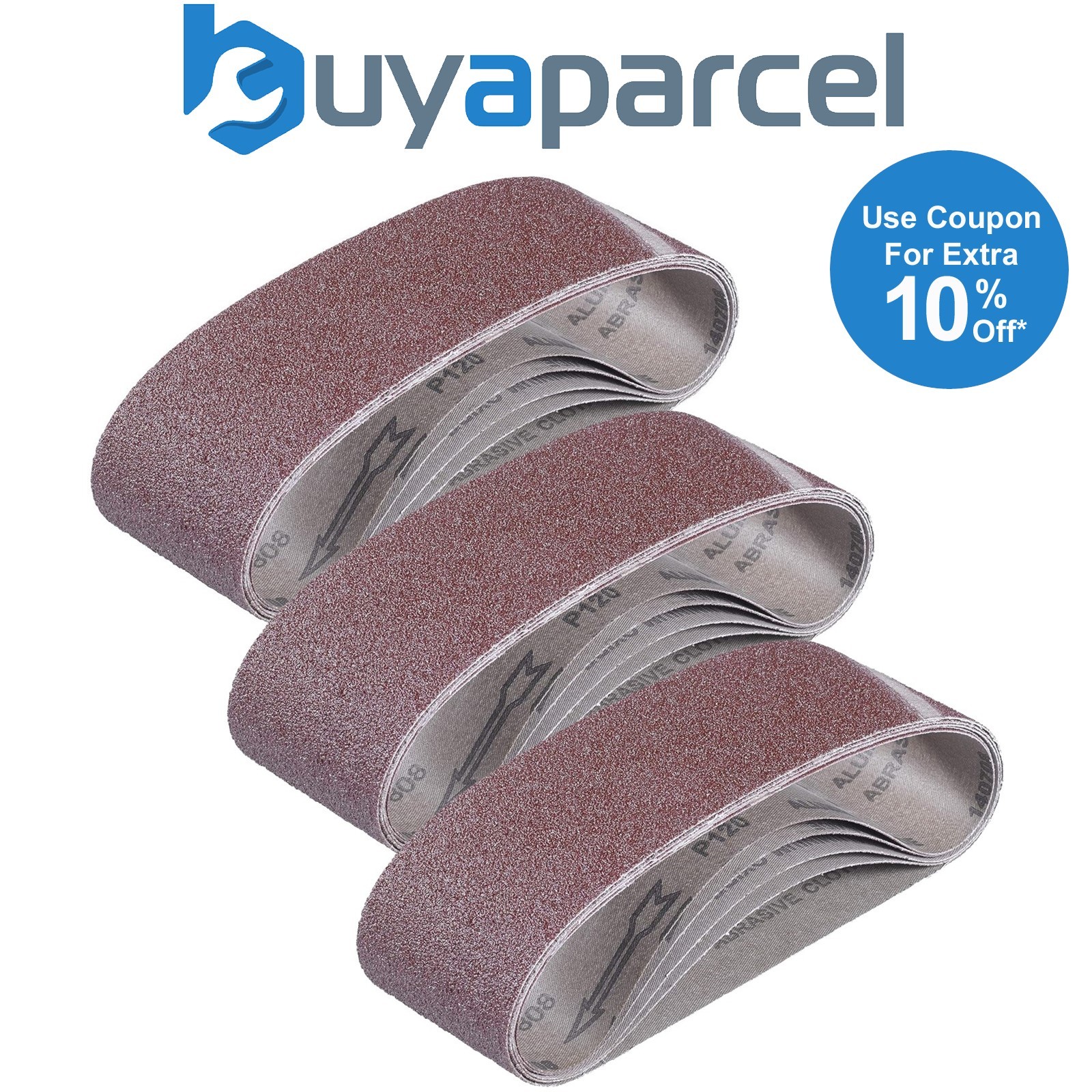 Einhell Mix Grit 15 Piece Sanding Belt Set Wood Working 75x 533mm 40 80 120 Grit