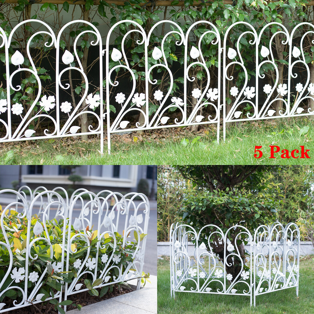 Heavy Duty Metal Garden Fence Panels Dog Barrier Fencing Lawn Path Edging Border