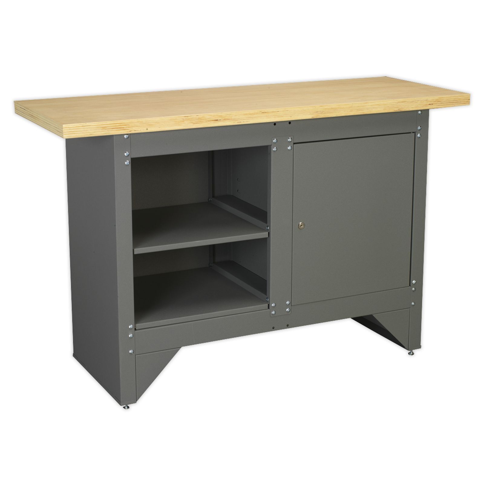 Workbench with Cupboard Heavy Duty Flat Packed Workbench Durable AP2010