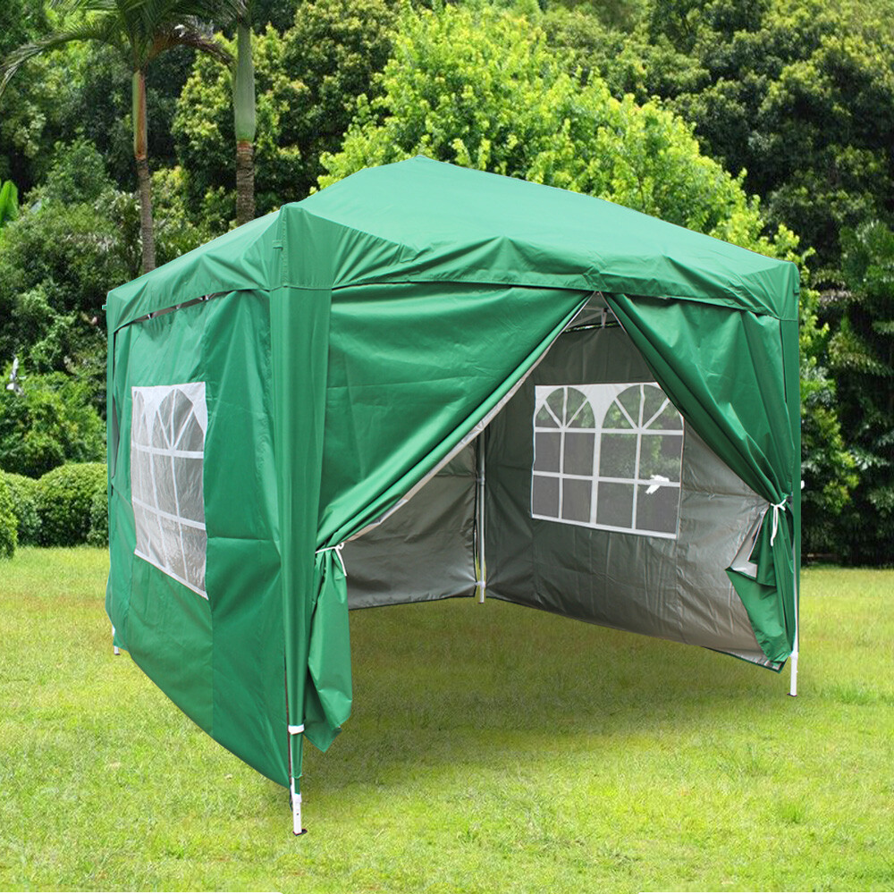 2x2M Pop Up Gazebo Marquee Canopy Outdoor Garden Party Wedding Tent with 4 Sides