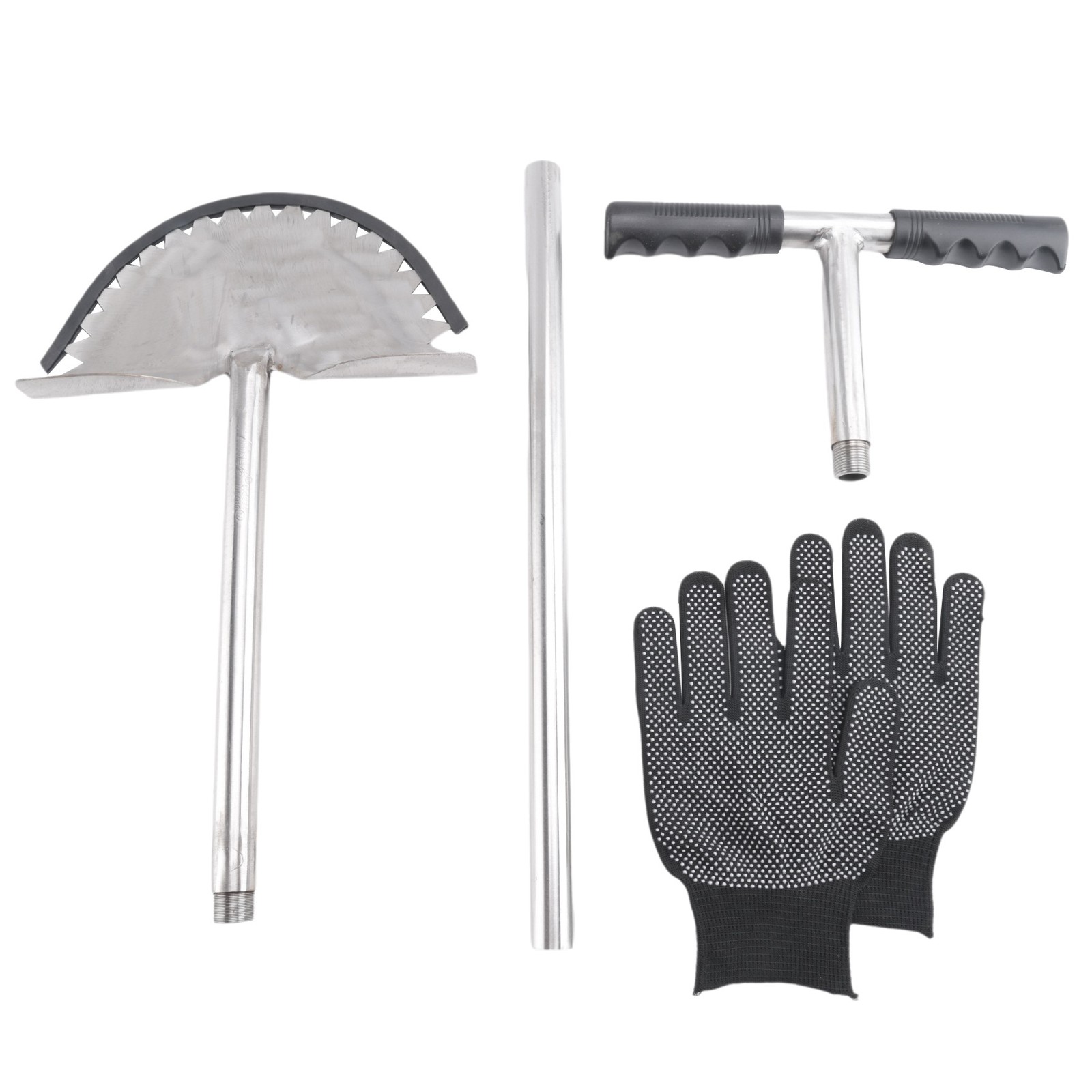 Garden Trimming Scraper Half Shape T-Grip Handle Serrated Manual Trimmer2565