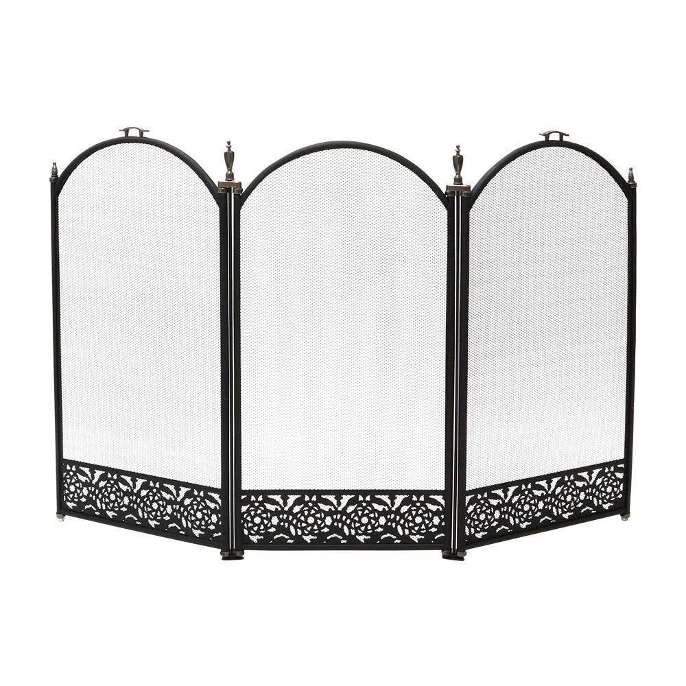 Folding Fire Guard Screen Free Standing Ashford Spark Coal Fireplace Safe Guard