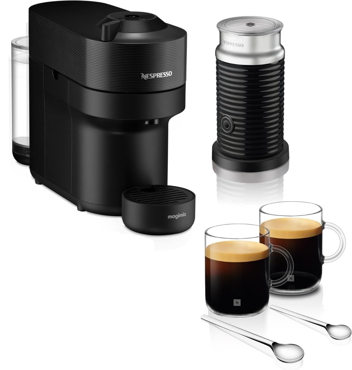 Magimix 11743 Nespresso Vertuo Pop Barista Coffee Machine Bundle Starter Kit