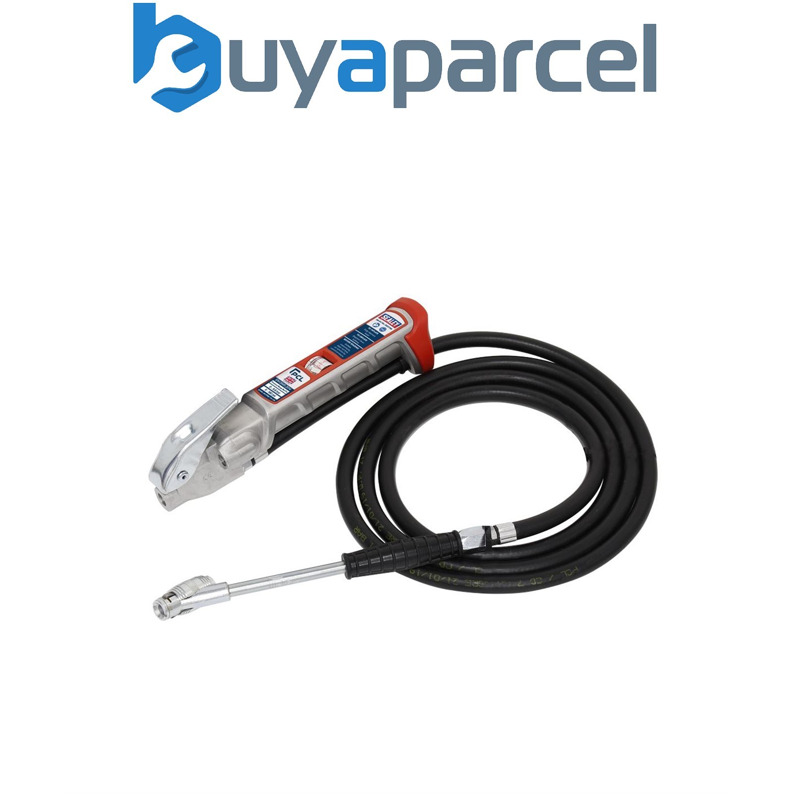 Sealey SA37/95 PCL Tyre Inflator with 2.5m Hose & Twin Clip-On Connector