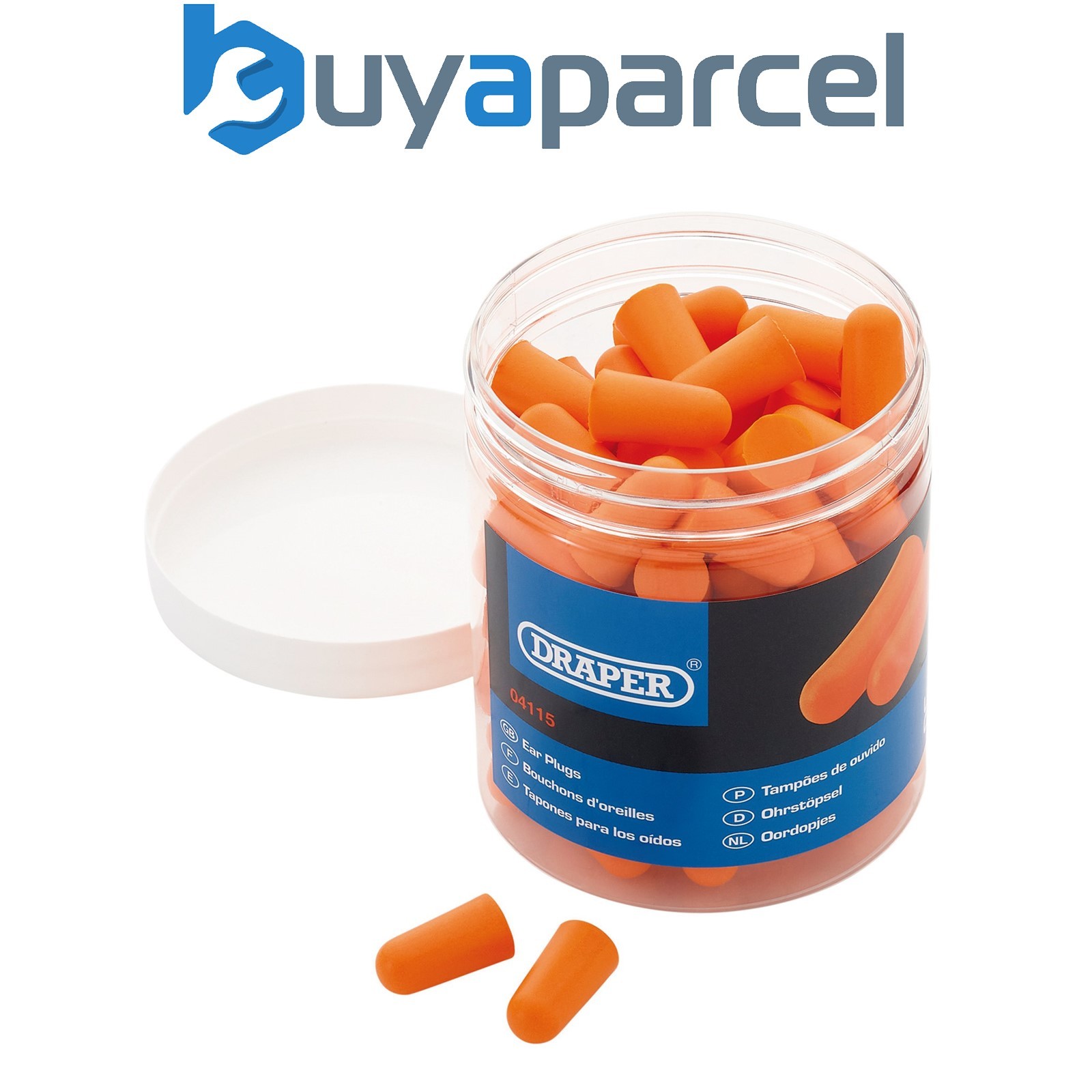 Draper 04115 Disposable Ear Plugs (Jar of 50 Pairs)