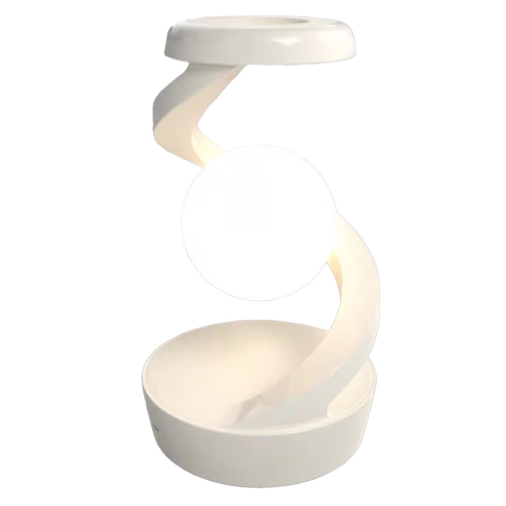LED 360° Rotating Night Light withWireless forLiving Room White B4P11056