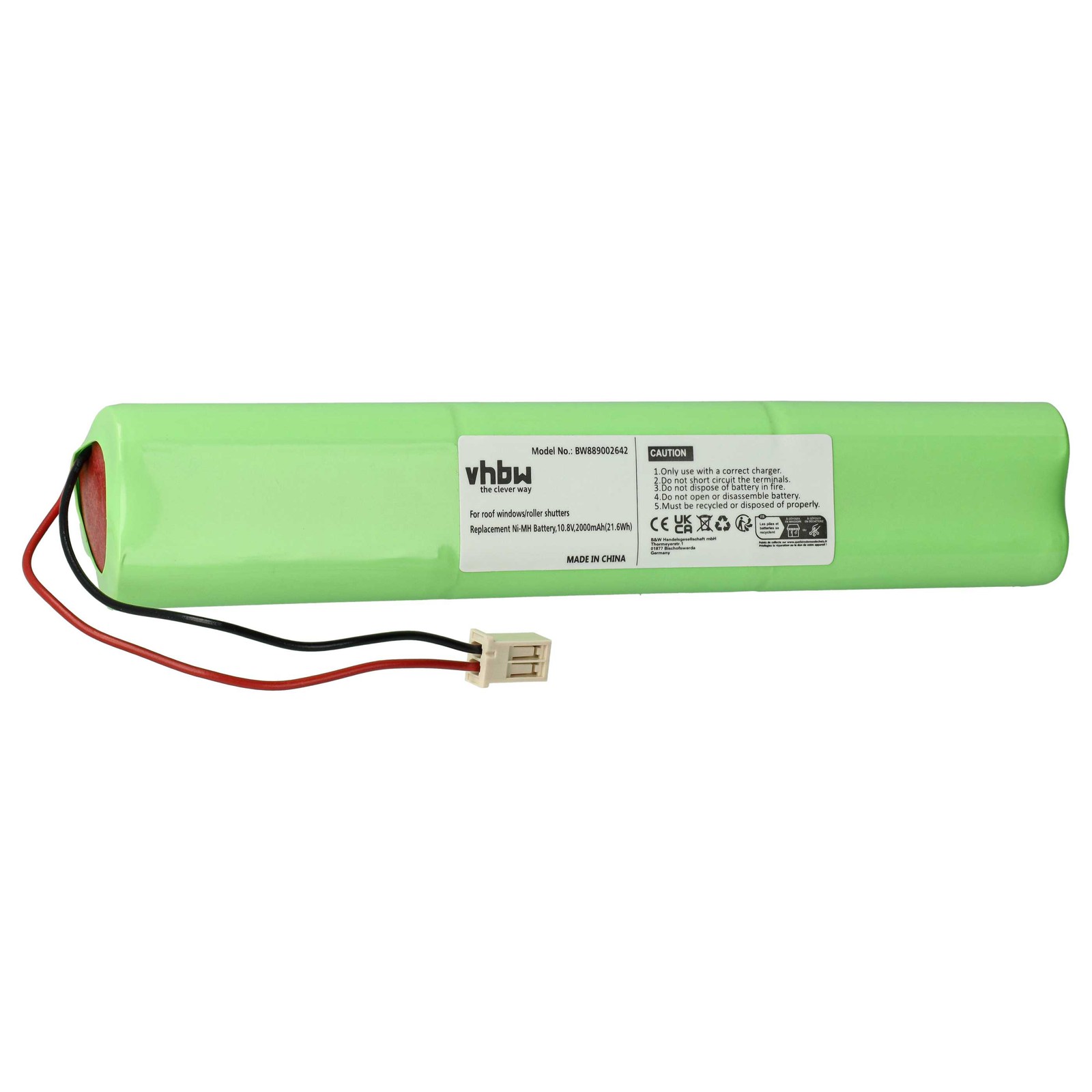 Battery for Velux 946987 946930 946933 2000mAh 10.8V NiMH