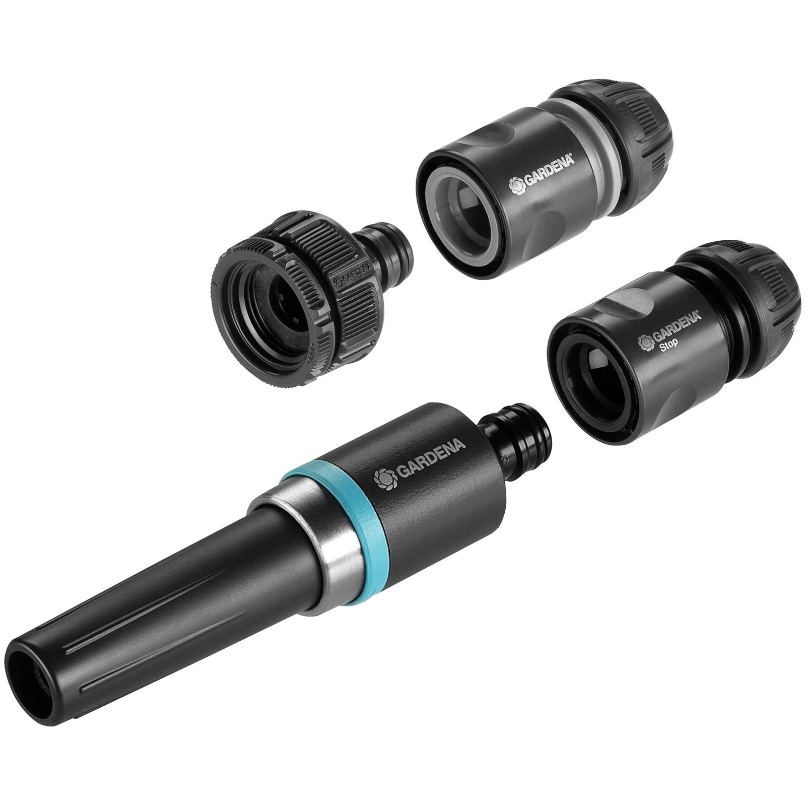 GARDENA Ecoline Set: Recycled Plastic Adjustable Water Jet