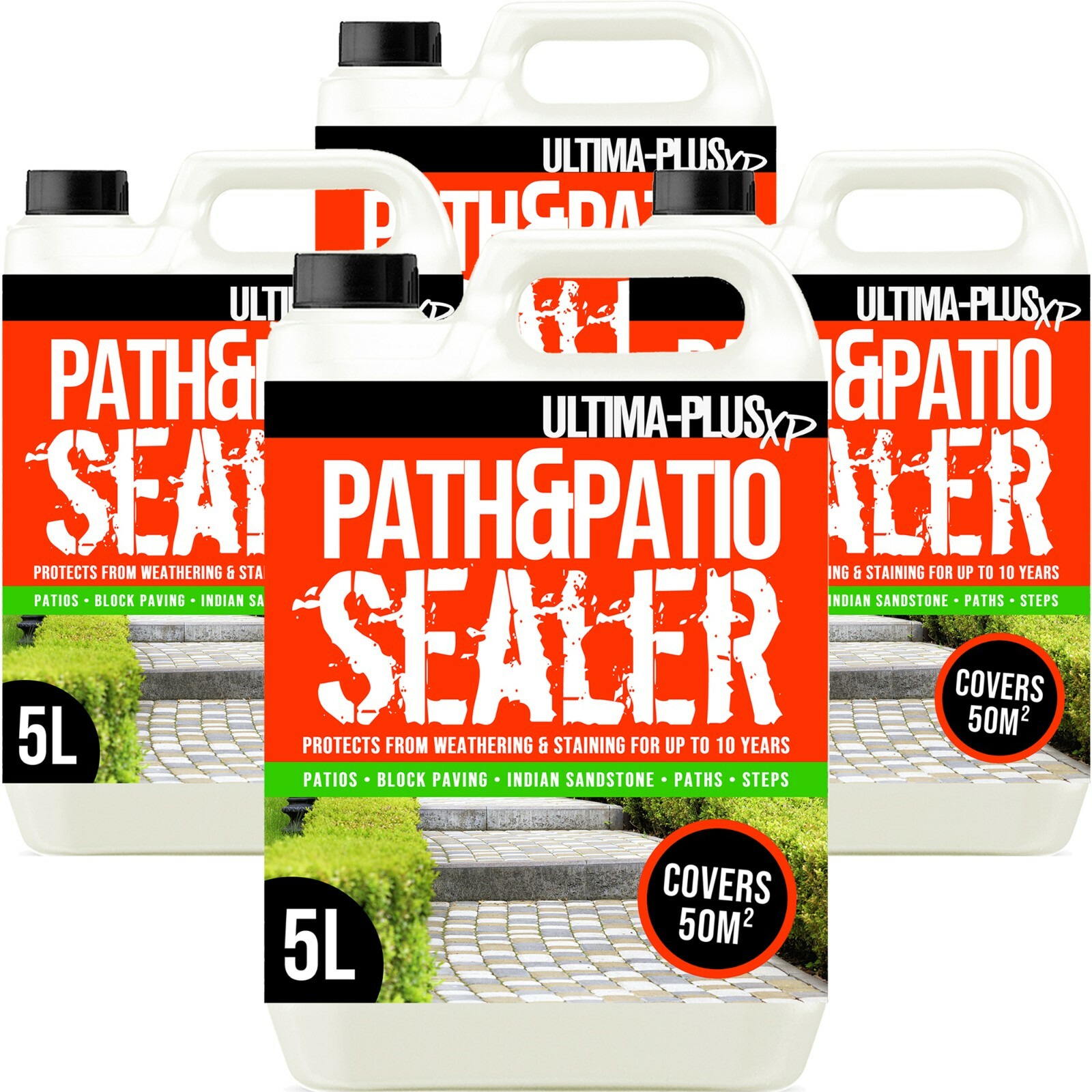 Ultima Plus Patio Sealer Drive Way Paths Indian Stone Concrete Slabs Cobbles 20L