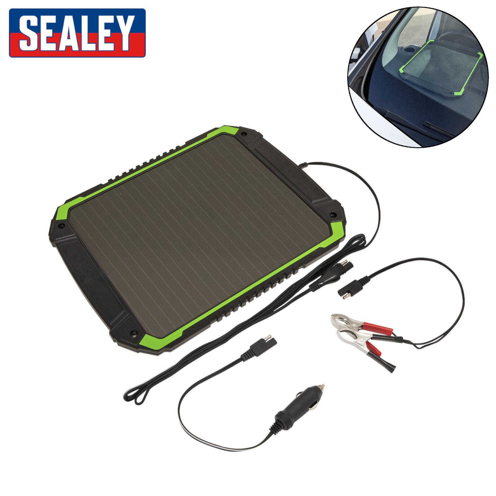 Sealey SPP03 12V Solar Powered Car Caravan Camper Battery Charger Panel 4.8W