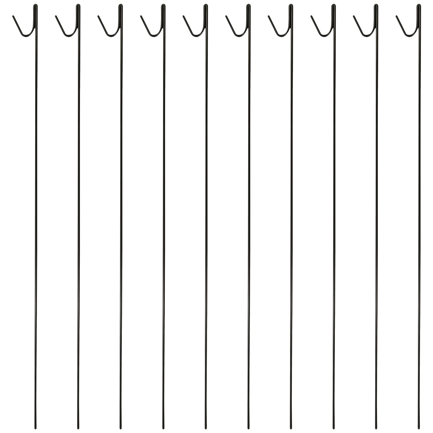 Woodside Pack of 10 8mm x 135cm Metal Barrier Safety Netting Fence Pins/Stakes