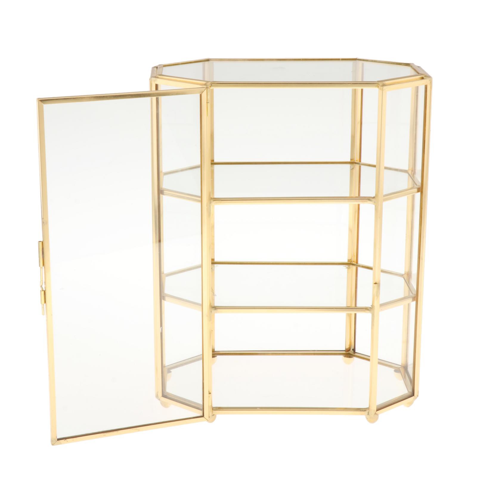 3-Tier Glass Makeup Organizer Multifunction Display Case for Dressing5656