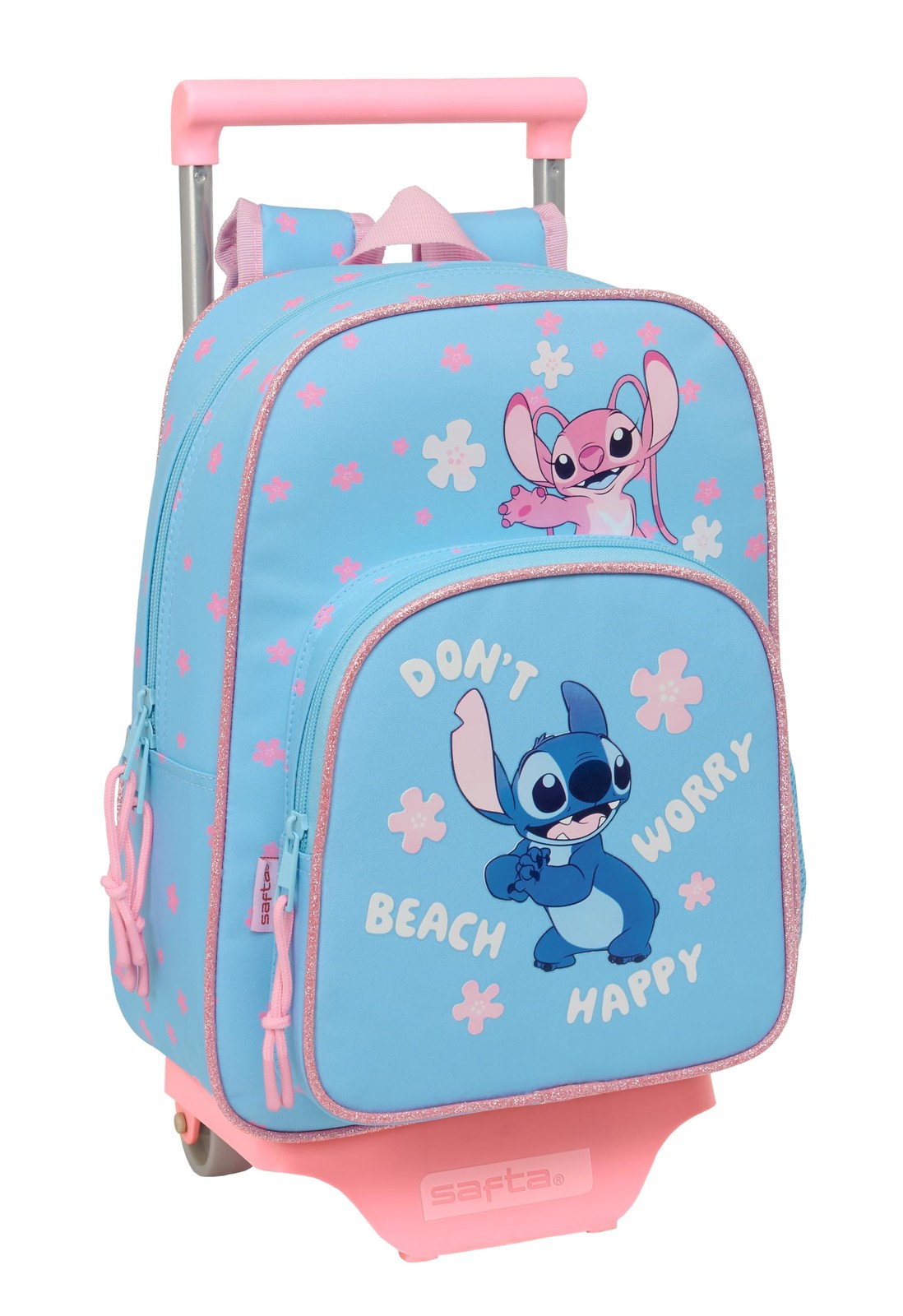 Safta STITCH HAPPY - Children's Backpack with Trolley 705, Ideal for Children of