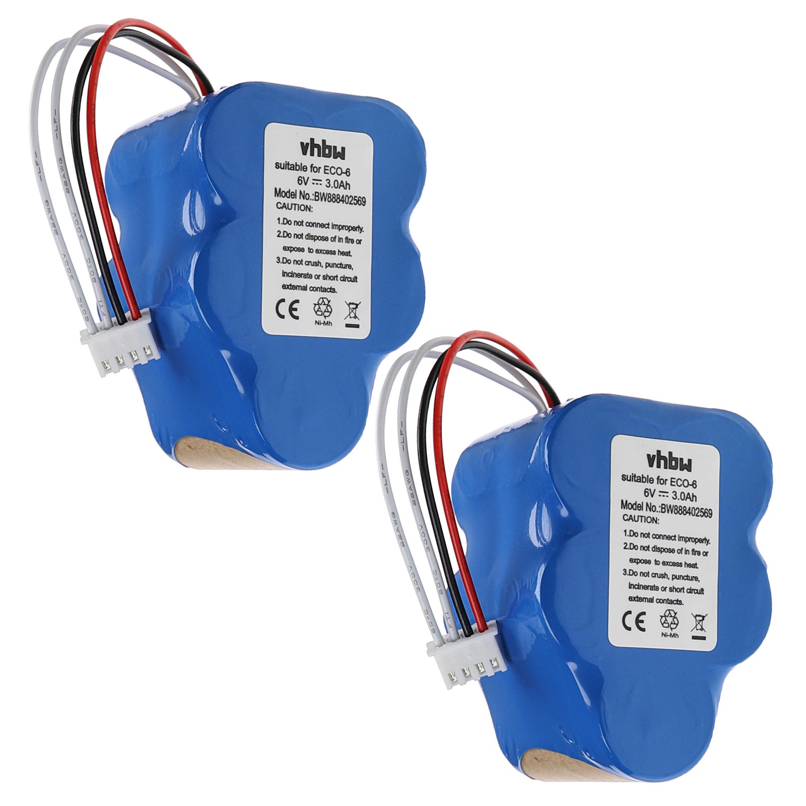 2x Battery for Ecovacs Deebot D780 D76 D73n D77 D760 D79 3000mAh 6V
