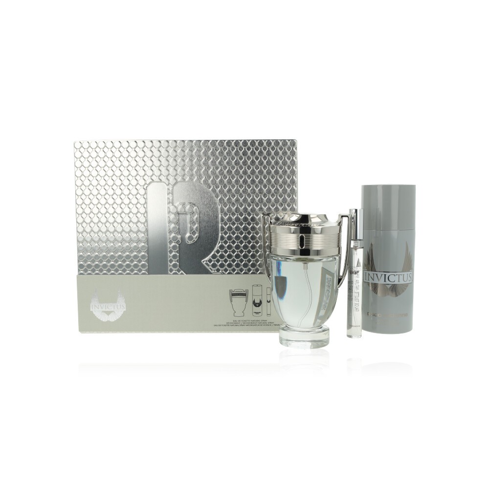 Paco Rabanne Invictus Giftset EDT + Deo + Travel Spray - For HIM