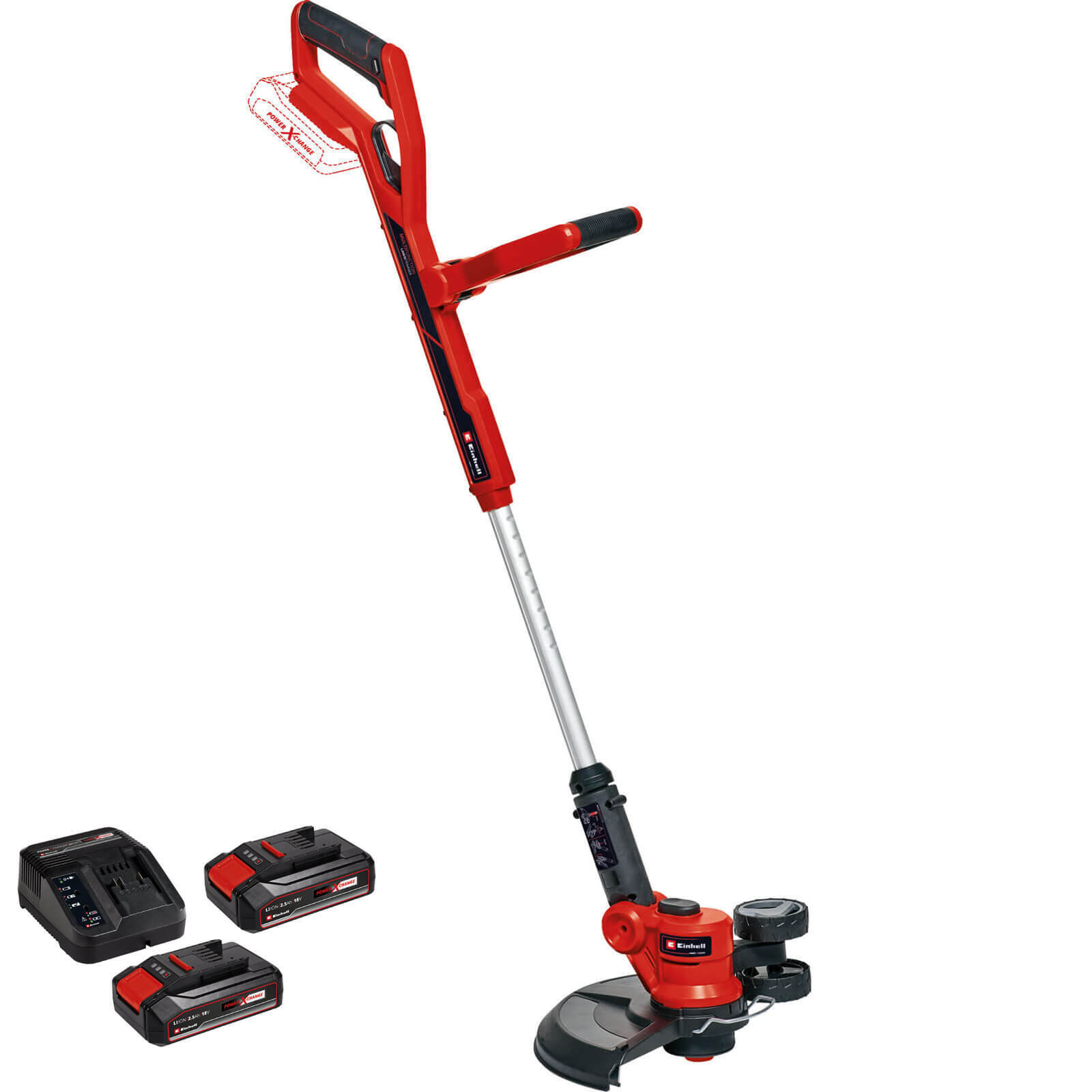 Einhell GE-CT 18/30 Li 18v Cordless Telescopic Grass Trimmer and Edger 300mm 2 x