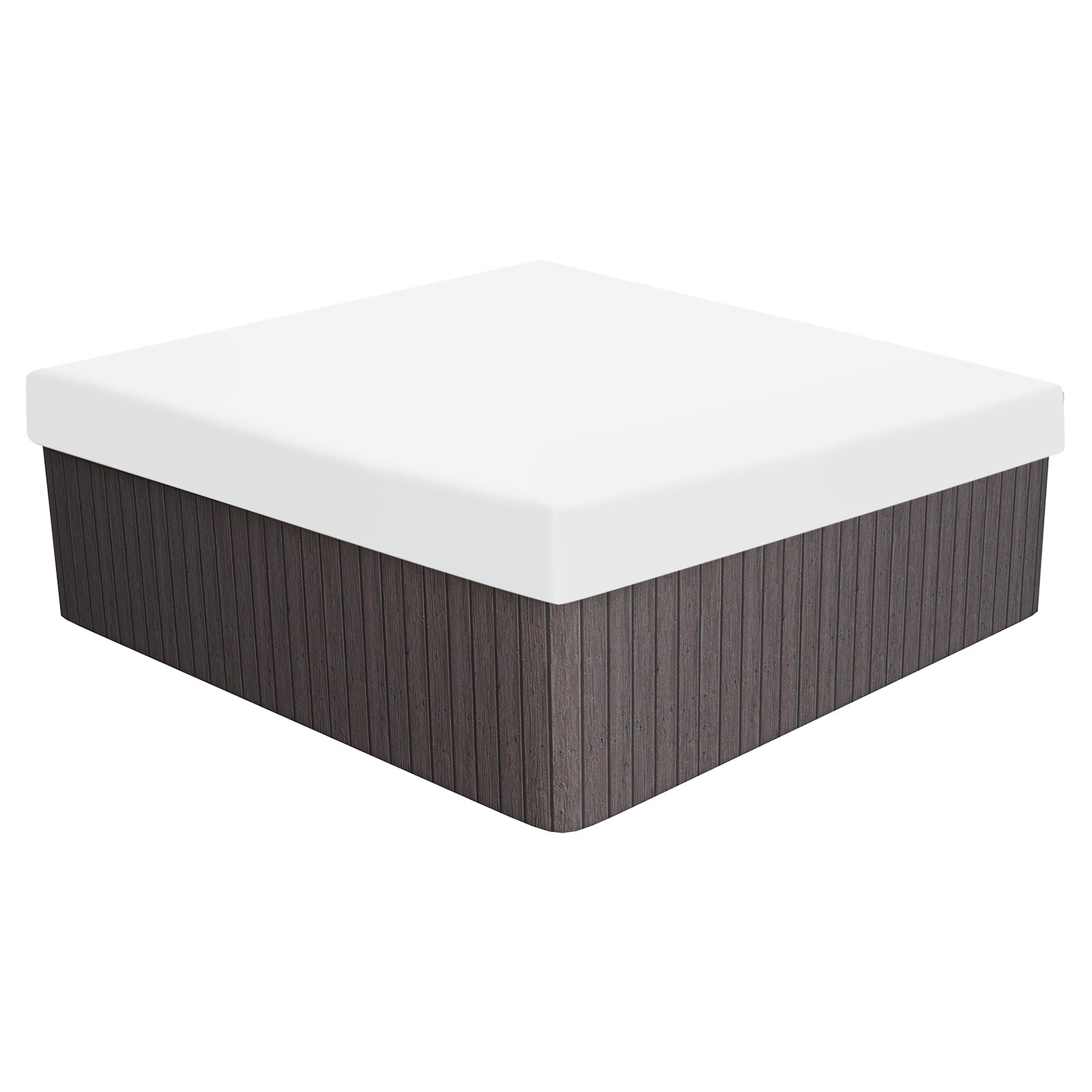 90.9x90.9x11.8" Square Hot Tub Cover 210D Oxford Waterproof SPA Cover White