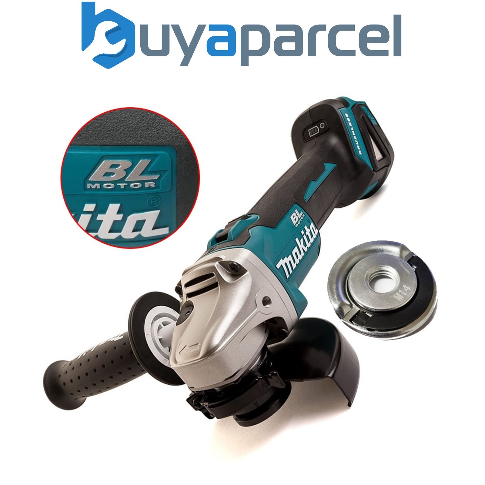 Makita DGA504Z 18v Cordless Brushless 125mm Angle Grinder Bare Tool + Flange Nut