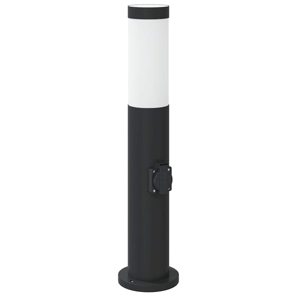 Bollard Light 50cm Stainless Steel IP44 With Outlet Modern Garden Outdoor vidaXL