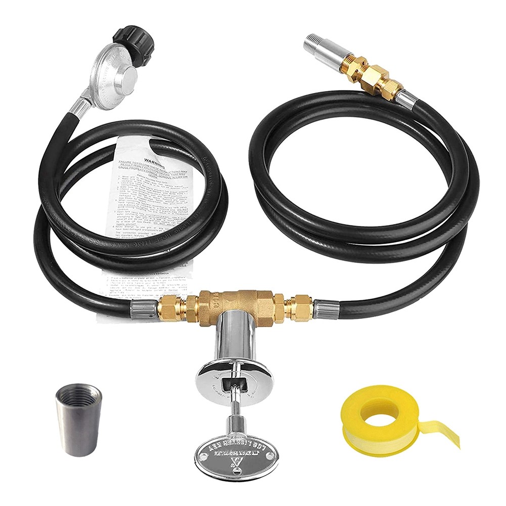 Burner Connection Kit, Propane Fire Pit Replacement with 1/2In Control Key8213
