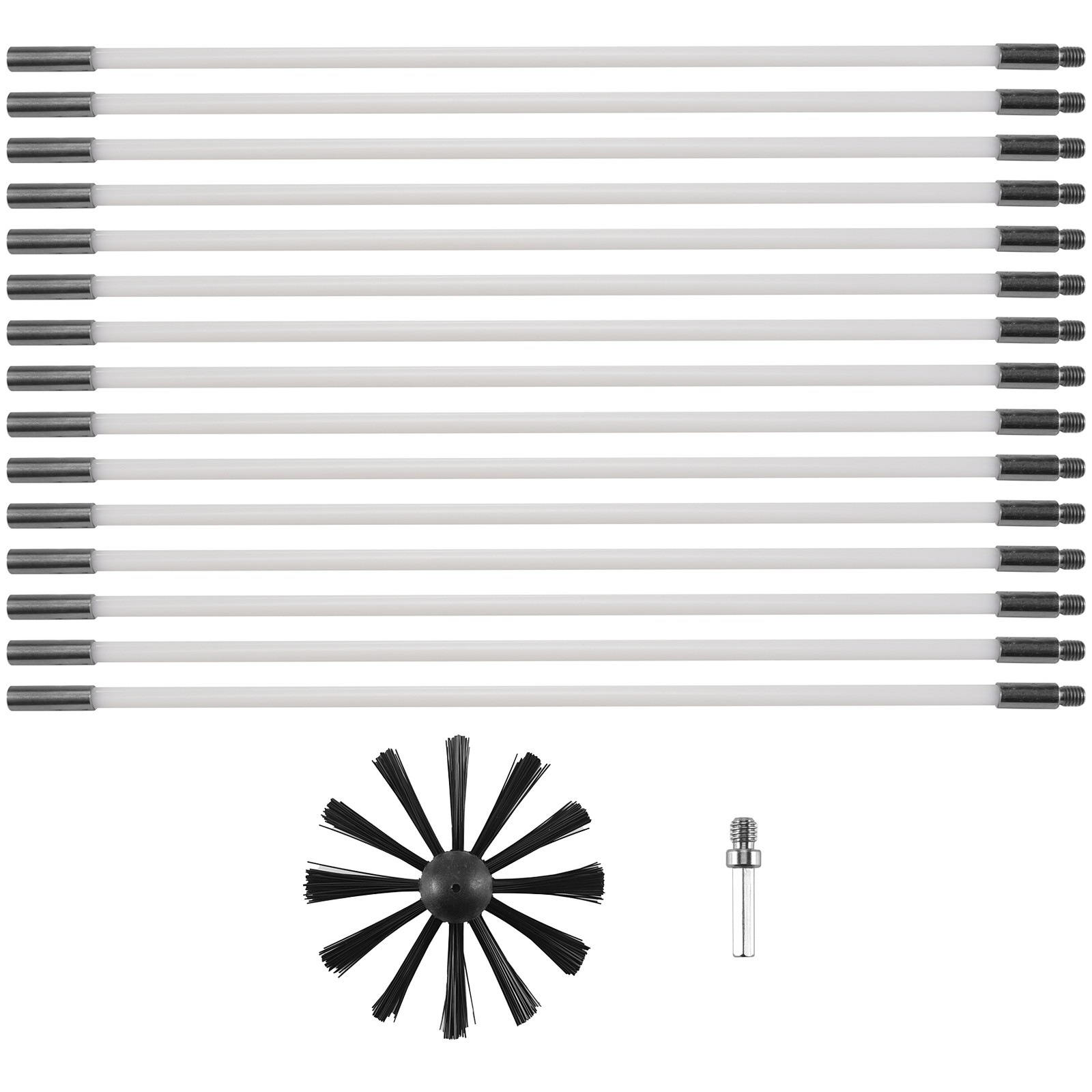 17Pcs Chimney Brush Set Household Industrial Chimney Boiler Brush Dryer6993