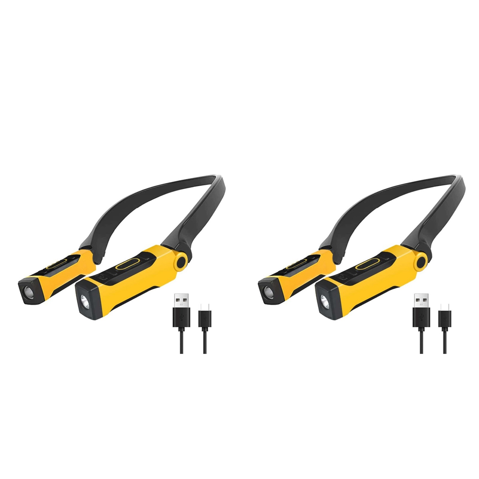 2X Rechargeable USB Reading Lamp Neck Book Light, 2 Brightness Levels,9289