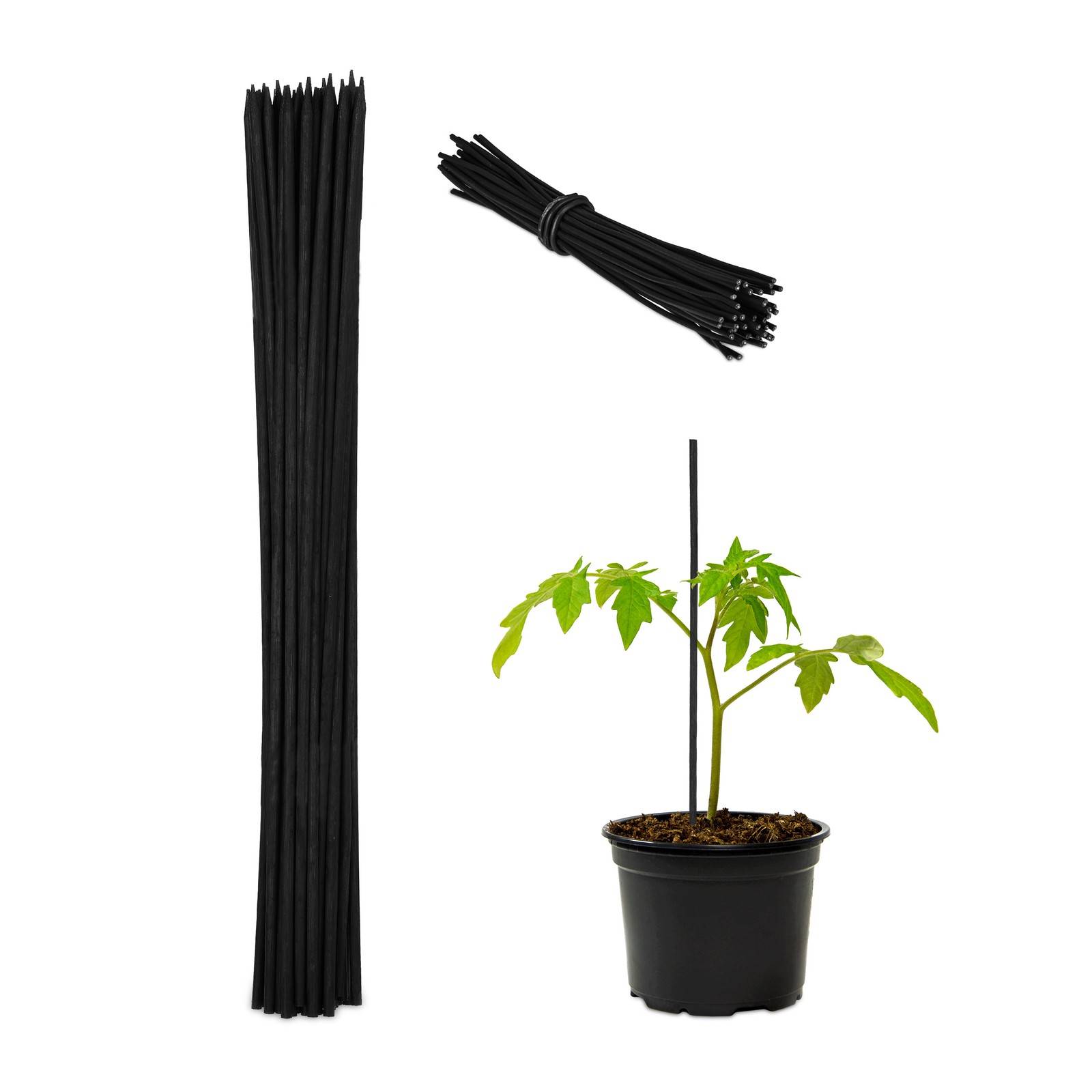 Plant support bamboo garden stakes lightweight plant support sticks 30 cm