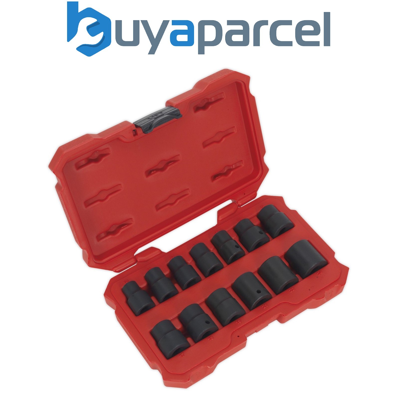 Sealey AK5616M Impact Socket Set 13 Piece 6 PT Lock On 1/2inch Sq Drive Metric