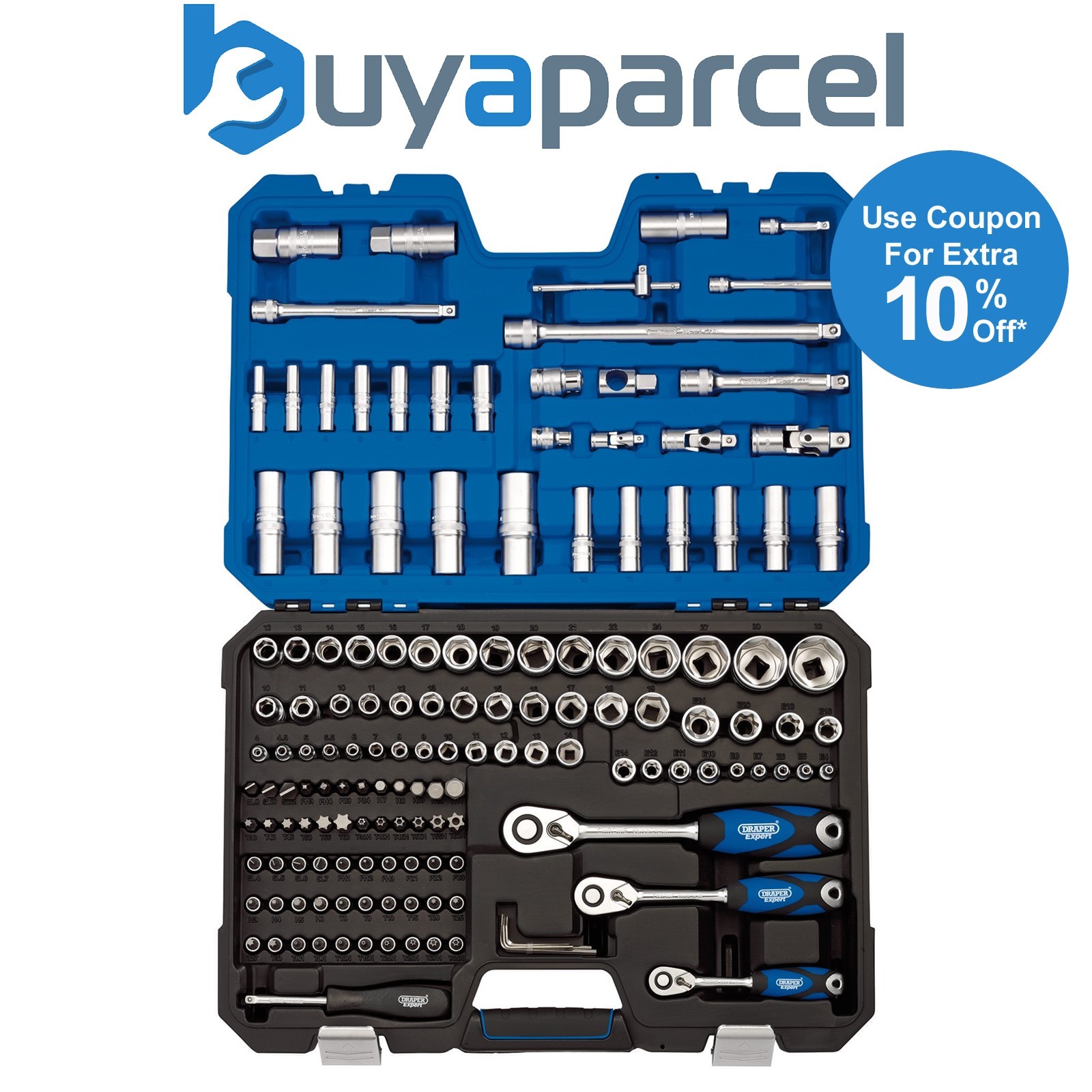 Draper 16461 Draper Expert Metric Socket Set, 1/4", 3/8" and 1/2" Sq. Dr. (149 P