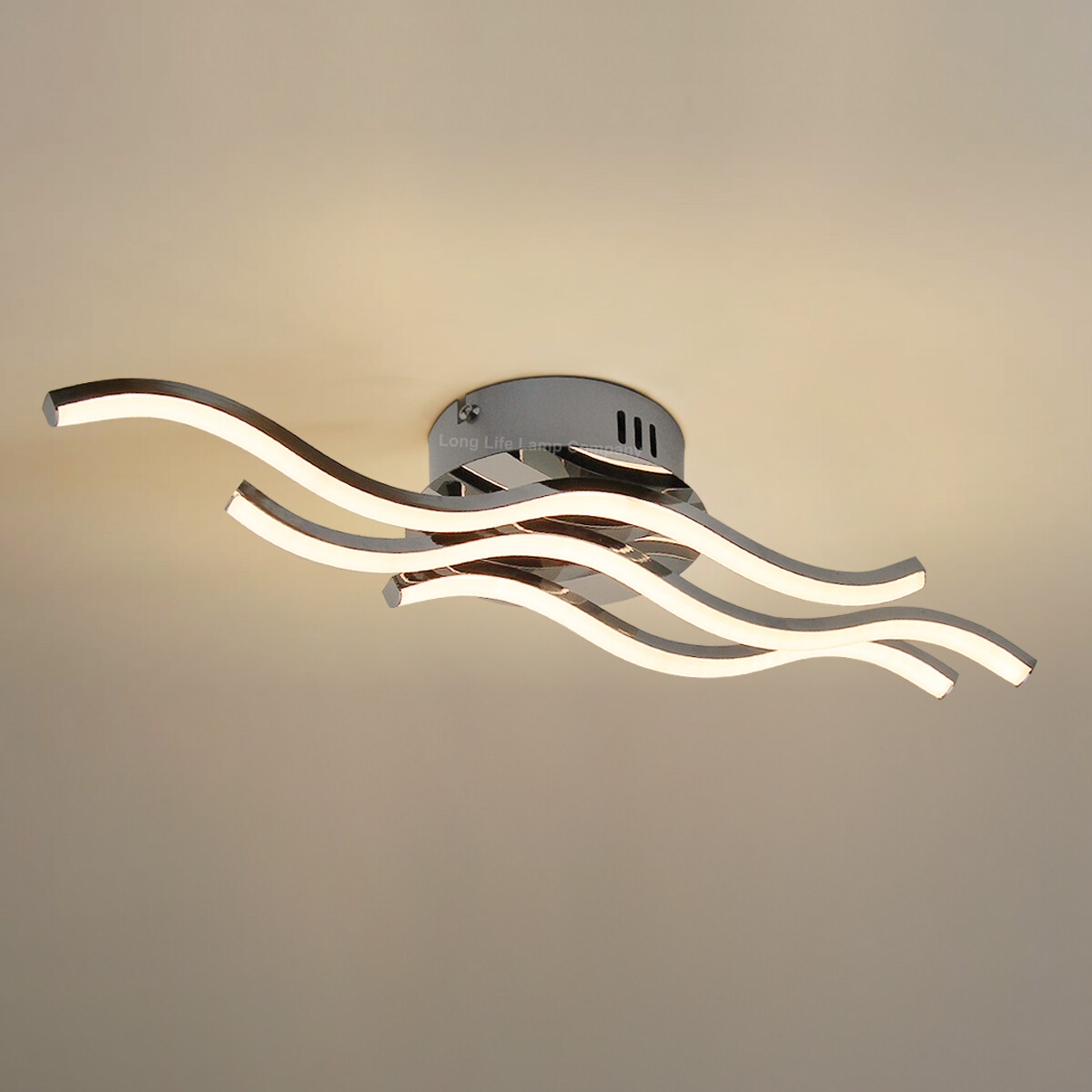 Modern LED Vintage Ceiling Light 3 Waves Striplights Warm White Chandelier H3015