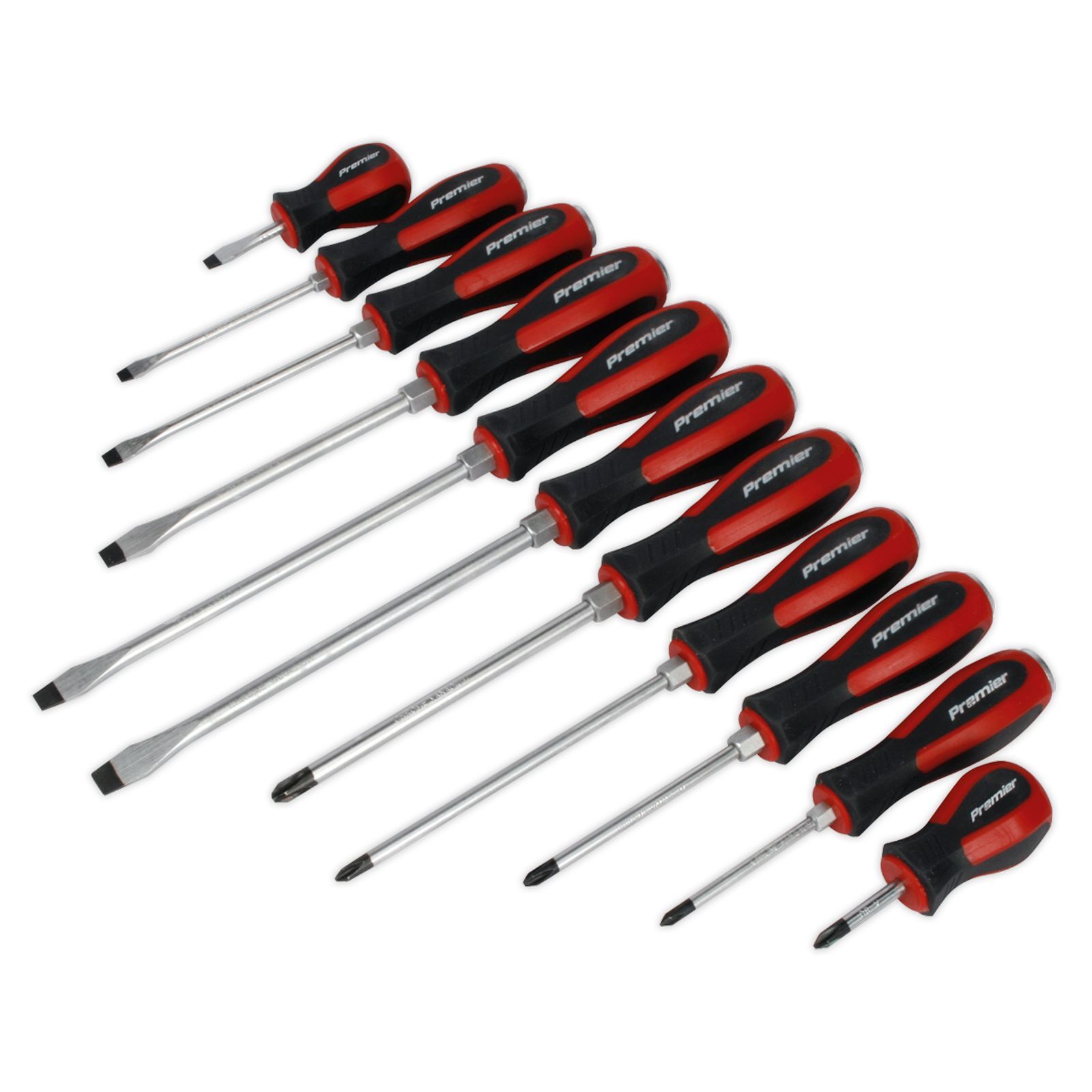 Sealey Screwdriver Set 11 Piece Hammer-Thru Screwdriver Set Work Tools AK4933