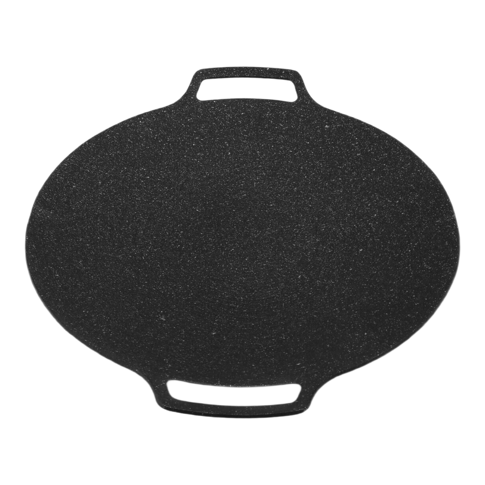 35cm Thick Cast Iron Frying Pan Flat Pancake Griddle Non-Stick Bbq Grill9409