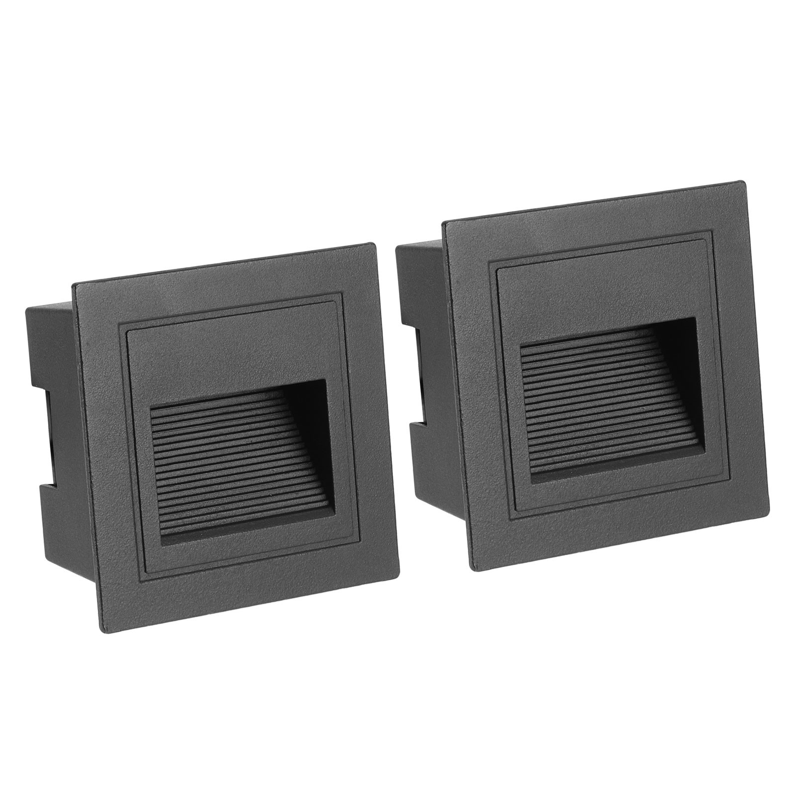 3000K LED Step Light, 2 Pack 3W 120V Stair Light 105lm Dimmable,Yellow Black