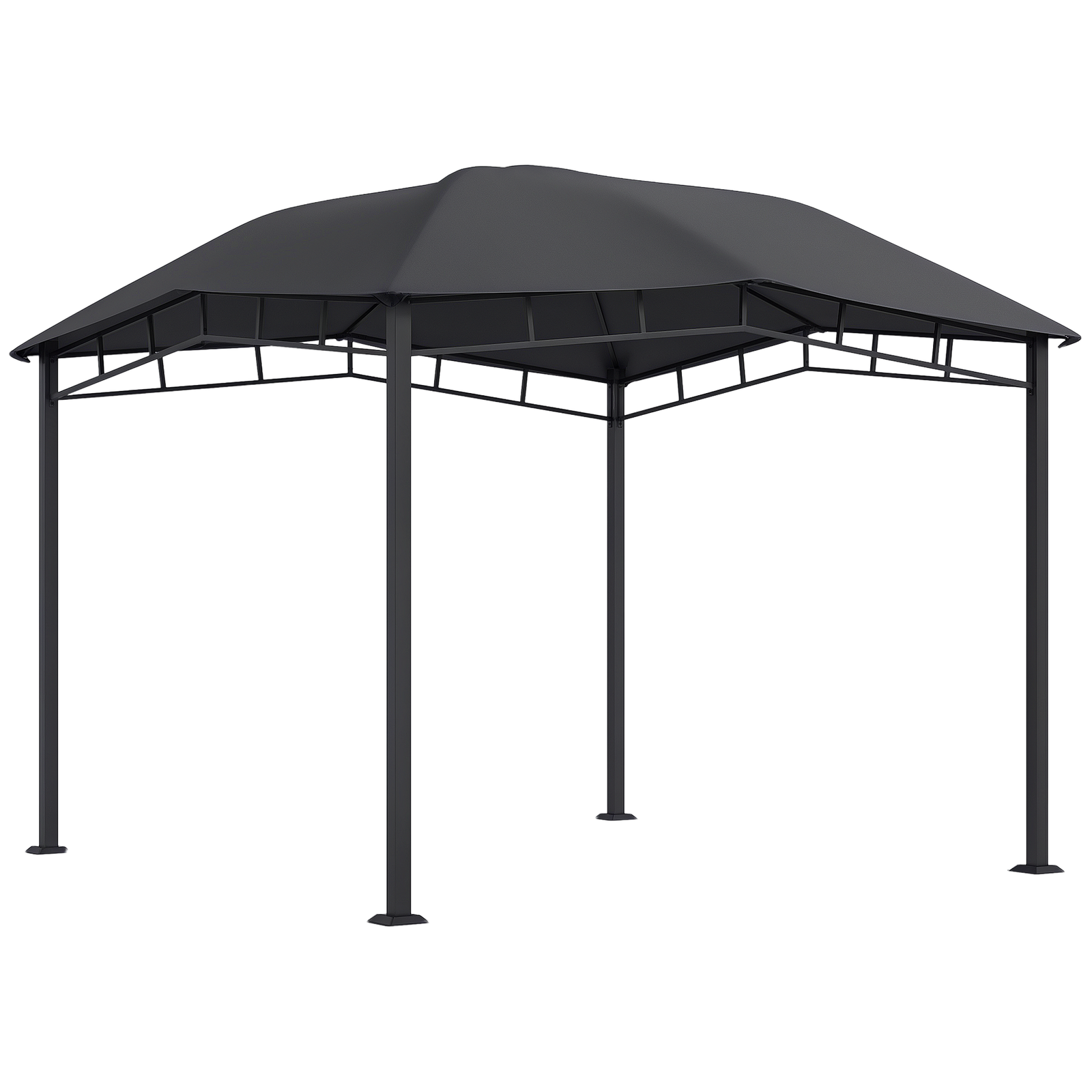Outsunny 3x3(m) Outdoor Patio Gazebo Pavilion Canopy Tent Steel Frame Grey