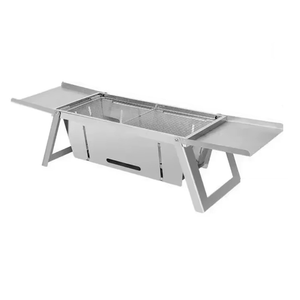 Portable Stainless Steel Folding Barbecue Stove - Smokeless Charcoal Grill3690