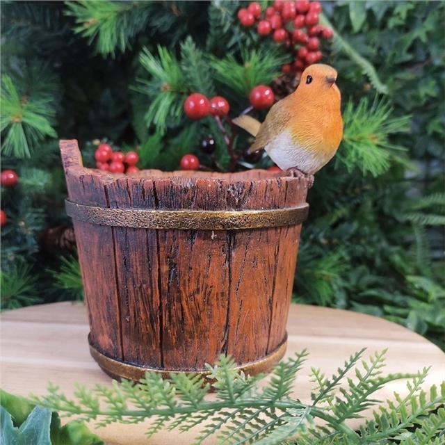 Vivid Arts Ships Pail Planter Robin
