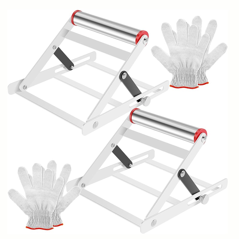 2Pcs Adjustable Cutting Machine Support Frame,Foldable Cutting Machine Work8174