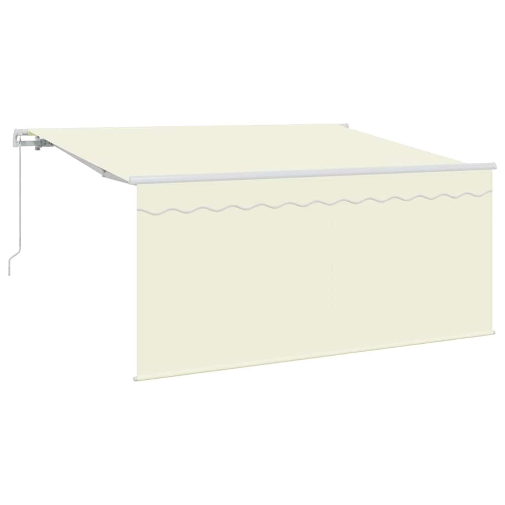 vidaXL Retractable Awning Cream 300 x 200 cm Polyester and Aluminium, Adjustable